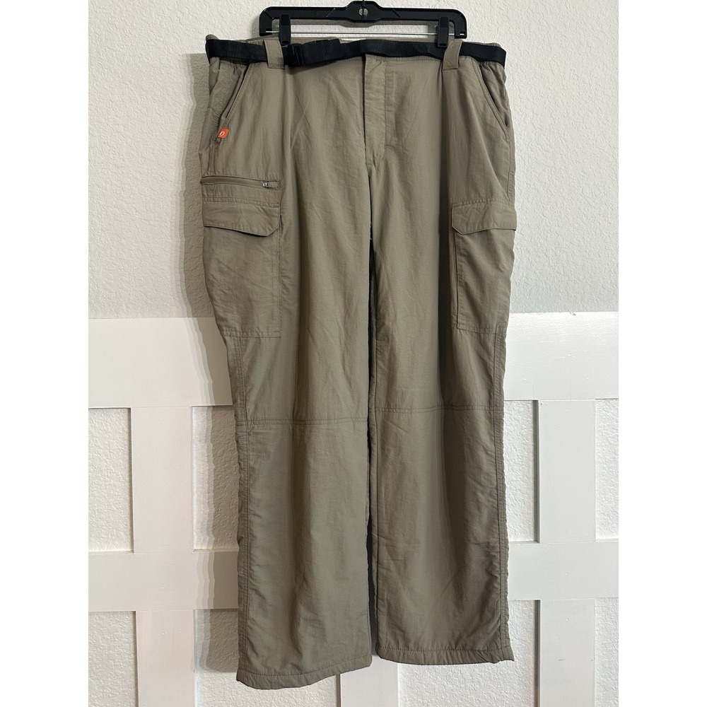 The American Outdoorsman Mens 38x32 Fleece Lined Ripstop Cargo Pants Clay Brown